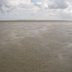 Wattenlandschaft bei Wangerooge bei Ebbe