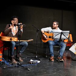 Musiker auf der Bühne