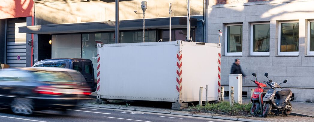 Luftmessstation in einer Stadt