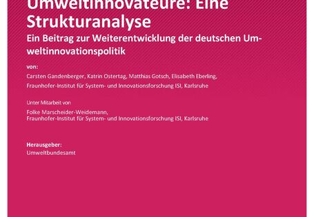Cover von 2023_06_19_Umwelt, Innovation_03_2023_Umweltinnovateure_Strukturanalyse