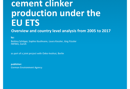 Cover des  Berichts "Development of the cement clinker industry under the EU ETS"
