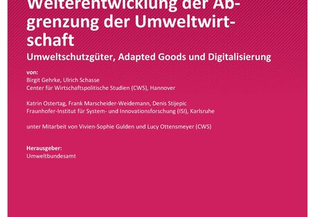 Cover des Berichts "Weiterentwicklung der Abgrenzung der Umweltwirtschaft"