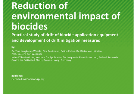 Cover of report "Reduction of environmental impact of biocides"