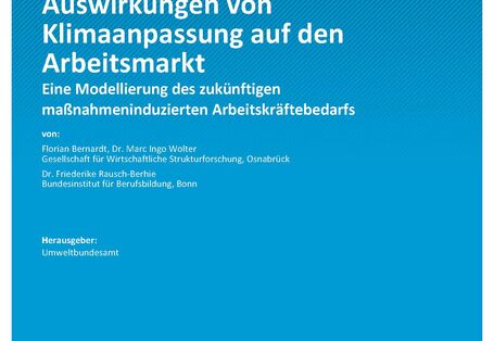 Cover des Berichts "Auswirkungen von Klimaanpassung auf den Arbeitsmarkt"