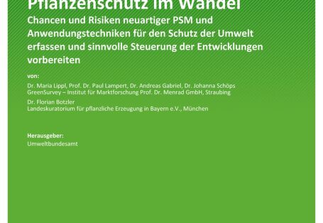 Cover des Berichts "Pflanzenschutz im Wandel"