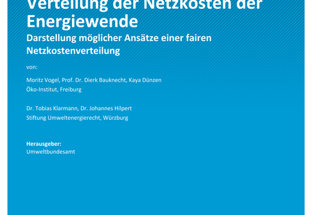 Cover des Berichts "Verteilung der Netzkosten der Energiewende"