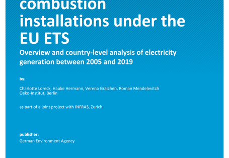 Cover des Berichts "Development of combustion installations under the EU ETS"