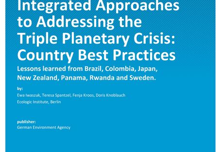 Cover of report "Integrated Approaches to Addressing the Triple Planetary Crisis: Country Best Practices"