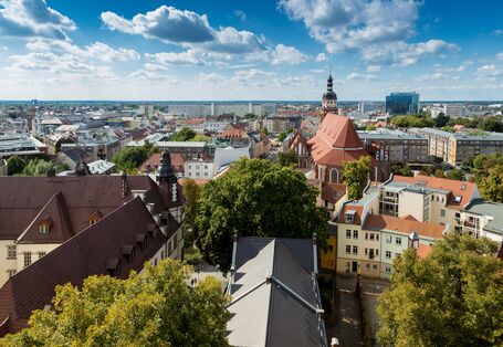 Luftbild der Cottbuser Innenstadt