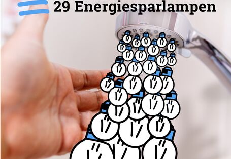 Ein Sparduschkopf entspricht 29 Energiesparlampen.