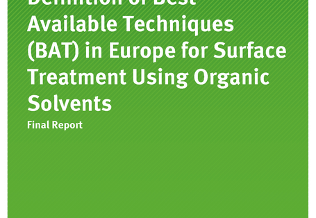 Cover of publication 20/2017 Definition of Best Available Techniques (BAT) in Europe for Surface Treatment Using Organic Solvents