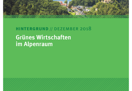 Cover des Hintergrundpapiers Grünes Wirtschaften im Alpenraum