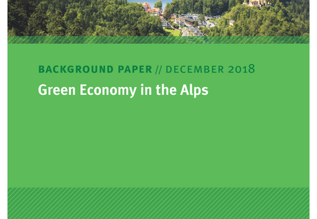 Cover of background paper Green Economy in the Alps