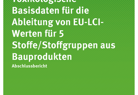 Cover der Publikation Texte 90/2018 Toxikologische Basisdaten für die Ableitung von EU-LCI-Werten für 5 Stoffe/Stoffgruppen aus Bauprodukten