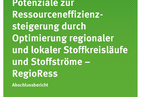 Cover der Publikation TEXTE 63/2019 Hemmnisse und Potenziale zur Ressourceneffizienz-steigerung durch Optimierung regionaler und lokaler Stoffkreisläufe und Stoffströme – RegioRess