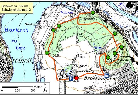 Kartedarstellung des Geopfades