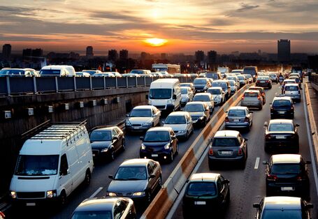Stau auf der Autobahn