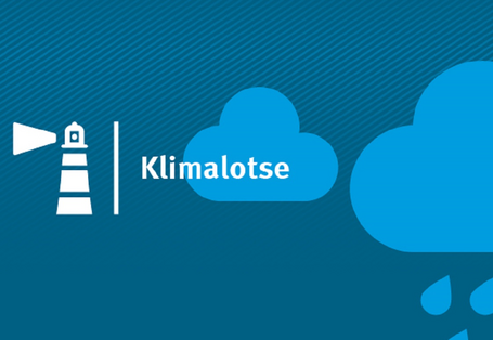 Grafik eines Leuchtturms mit Wolken im Hintergrund