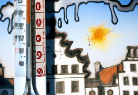 Eine graphische Darstellung eines Thermometers