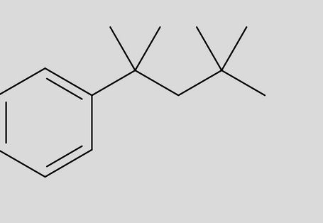 Strukturformel von 4-tert-Octylphenol