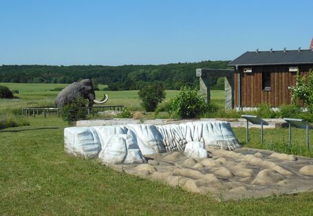 Mammut Georg, dem Maskottchen des Geoparks Eiszeitland am Oderrand