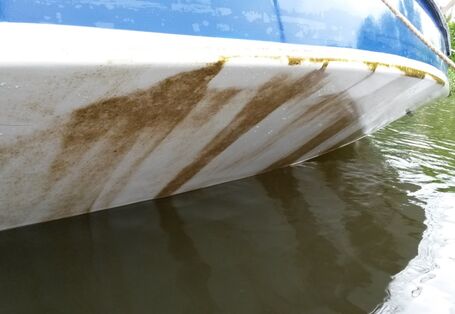 Bremen-Hasenbüren, Hanseatenstern 2015, Abgereinigter Biofilm nach der Reinigung am 18.06.2015