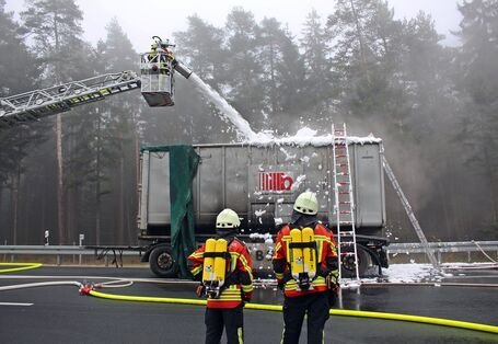 Brand auf der Autobahn