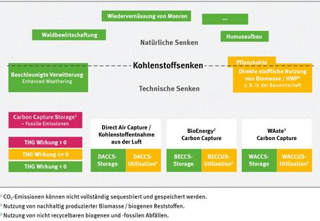 Überschrift verdeutlicht Inhalt der Grafik, die aus Textkästen besteht.