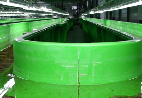 Green artificial channel through which water flows