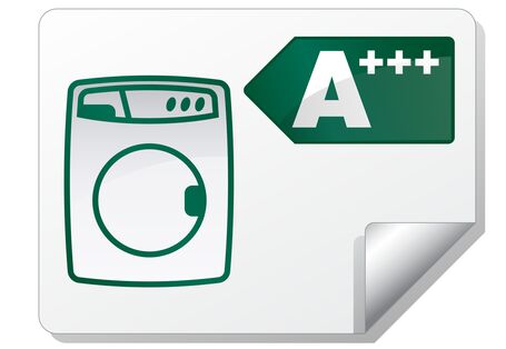 Piktogramm einer Waschmaschine mit dem Schild "A+++"