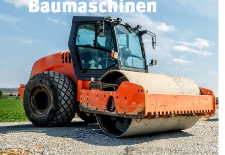 Titelseite "Leitfaden zur umweltfreundlichen öffentlichen Beschaffung: Baumaschinen“ des Umweltbundesamtes mit einem Photo eines Planierfahrzeugs