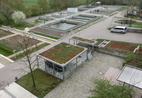 Fred-Becken für die Fischaufzucht auf dem Gelände des UBA in Berlin-Marienfelde