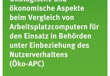 Cover des Endberichts Öko-APC