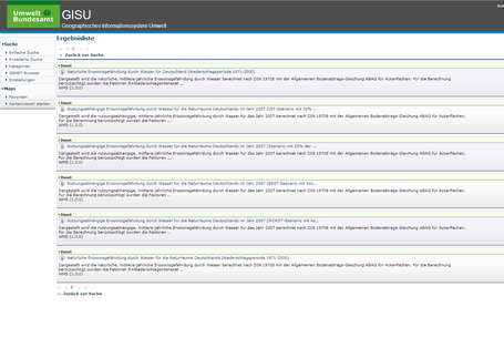 Startseite der Website des Geodateninfrastruktur (GISU)