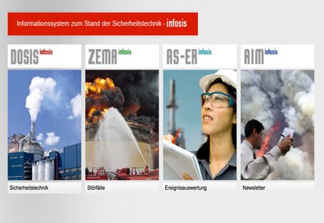 Startseite des Informationssystems zum Stand der Sicherheitstechnik (infosis)