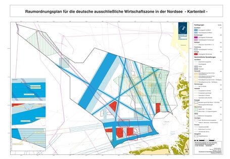 Raumordnungsplan für die deutsche ausschließliche Wirtschaftszone in der Nordsee - Karte