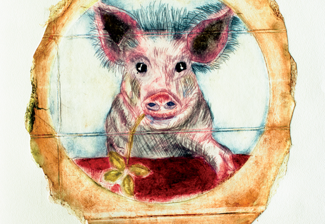 Grafik eines Schweins