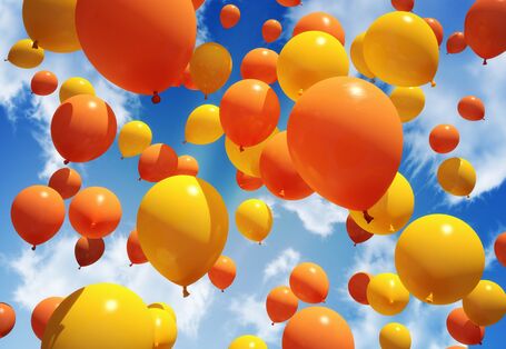 yellow and orange balloons