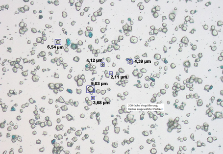 Mikroskopaufnahme von Farbe