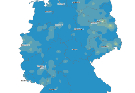 Die Karte zeigt die Anzahl der Tropennächte in Deutschland im Jahr 2021. In diesem Jahr gab es in einzelnen Regionen bis zu 4 Tropennächte.