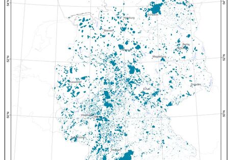 The map shows the water protection areas of Germany
