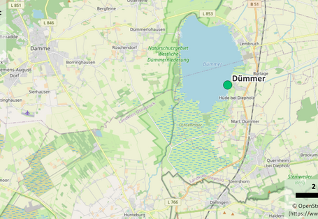 Kartenausschnitt Dümmer