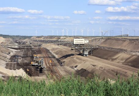 Ein Braunkohletagebau.