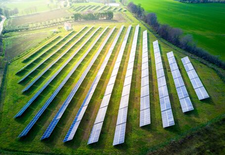 A PV power plant in the country side.