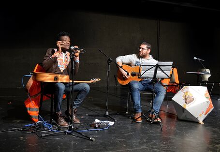 Musiker auf der Bühne