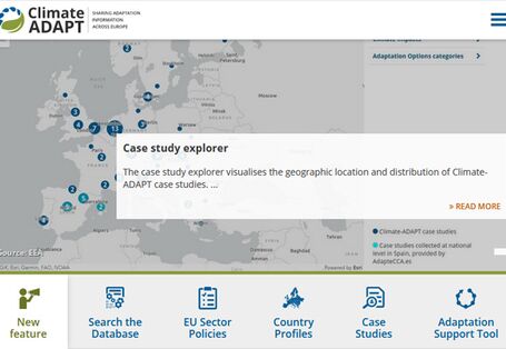 Homepage von Climate-ADAPT