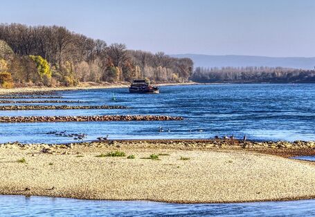 Low water on the Rhine