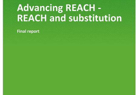 Cover of publication TEXTE 08/2021 Advancing REACH - REACH and substitution