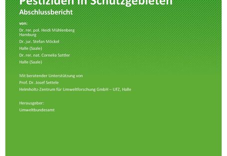 Titelseite der Publikation TEXTE 49/2021 Regelungen zur Anwendung von Pestiziden in Schutzgebieten