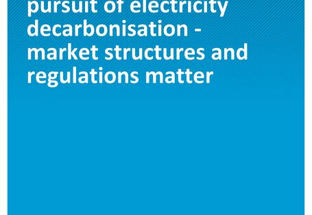 Cover of publication Climate Change 38/2021 Emissions trading in pursuit of electricity decarbonisation - market structures and regulations matter